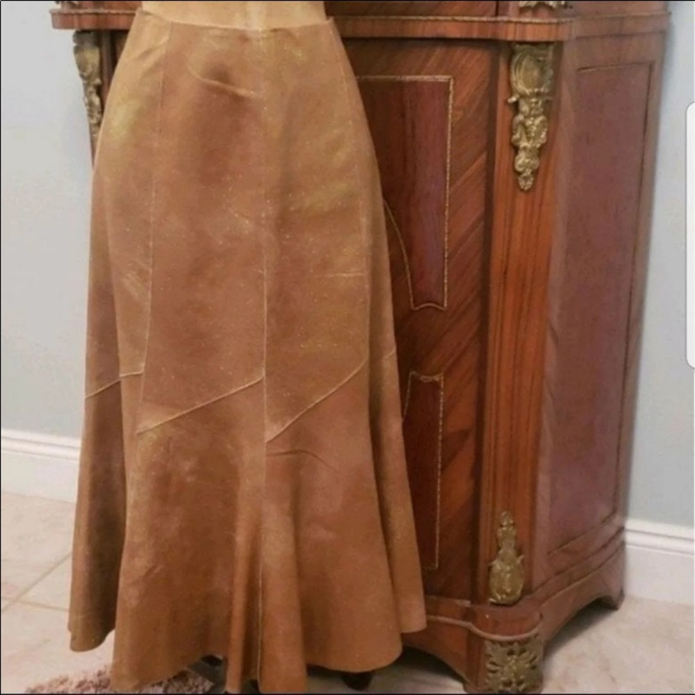Lucien-Pellat Leather Maxi Skirt